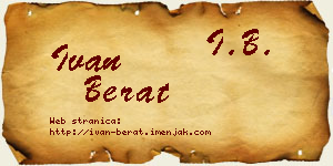 Ivan Berat vizit kartica